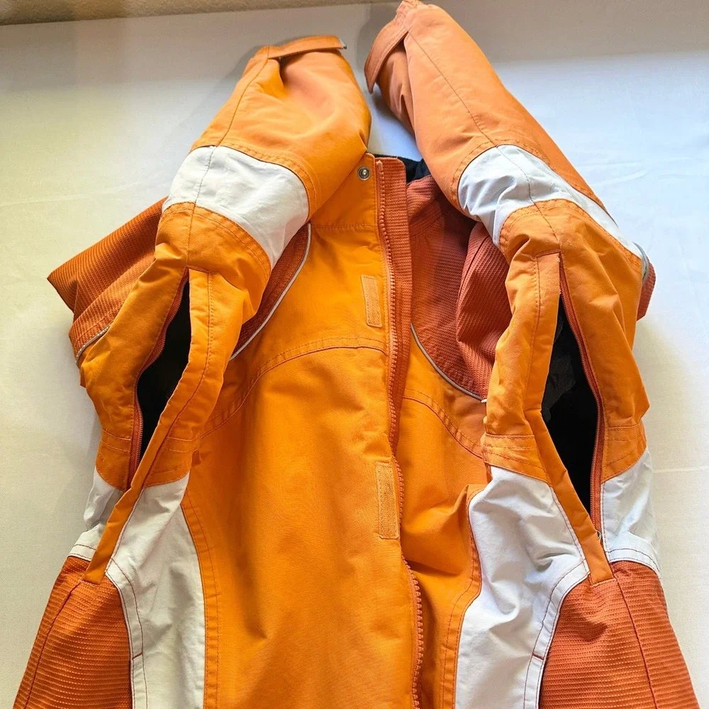 L.L. Bean Kids Orange Insulated Winter Ski Snowboard Jacket L 14-16 Outerwear‎
